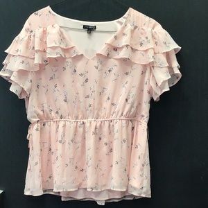 LANE BRYANT SOFT PINK SHIRT